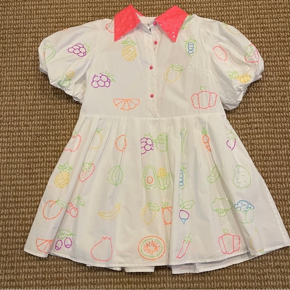 Queen of Sparkles Neon Fruit Dress Small - Picture 7 of 14